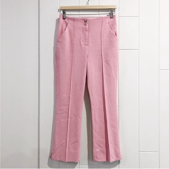 Veronica Beard Kean Cropped Pink Pant - Picture 5 of 11
